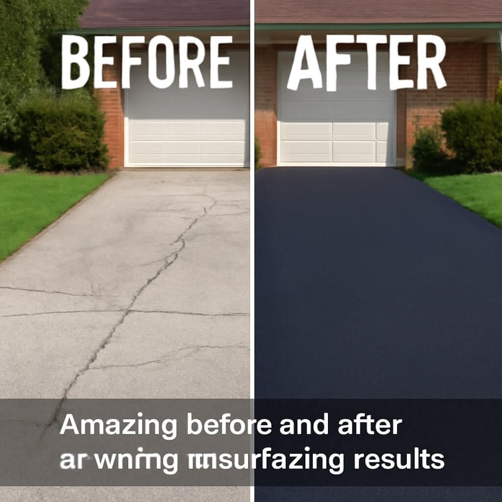 See Amazing Before and After Driveway Resurfacing Results