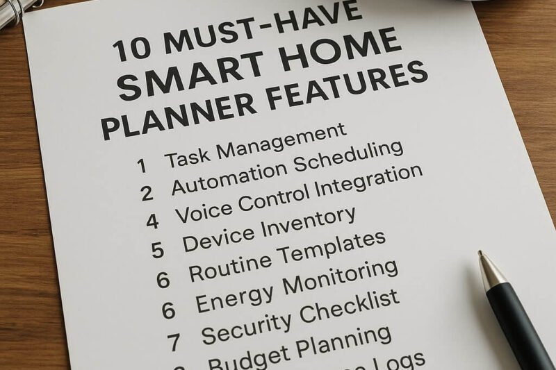 10 Must-Have Smart Home Planner Features