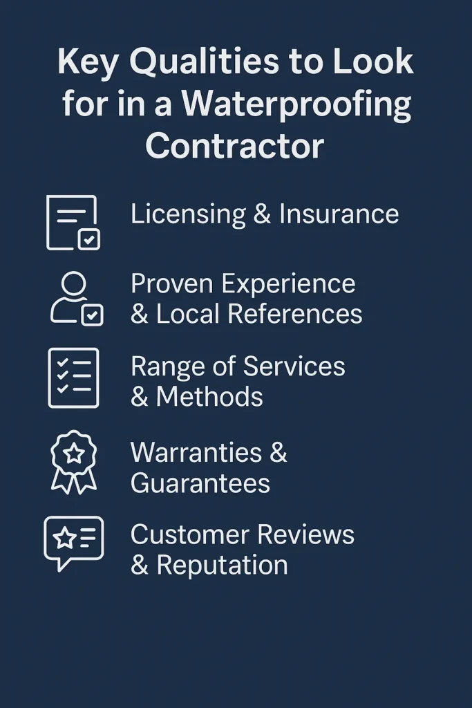 Key Qualities to Look for in a Waterproofing Contractor